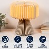 JONATHAN Y Zelda 12.8" Modern Art Deco Paper Pleated Shade Accent LED Table Lamp - 4 of 4