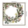 Kate & Laurel All Things Decor Sylvie Framed Canvas Loose Christmas Wreath by Patricia Shaw - 2 of 4