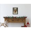 Petal Lane 12"x16" Santa Walking Dog Wall Art Fancy Brown - 2 of 4