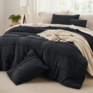 Bedsure Comforter Multi Piece Set Pinch Pleat Bedding OEKO-TEX Certified All Season Soft Cozy Bed Set for Bedroom Home Decor Christmas Gift - 1 of 4