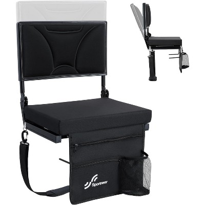 Sportneer Stadium Seats with Back Support: Height Adjustable Thick Padded Stadium Seats