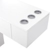 Karl Home Black Wall Mount Barber Station with 2 Drawers 1 Storage Cabinet 3 Open Shelves - 4 of 4