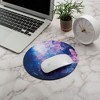 Insten Round Mouse Pad Galaxy Space Nebula Design, Non Slip Rubber Base, Smooth Surface Mat, For Home Office Gaming (7.9" x 7.9") - 2 of 4