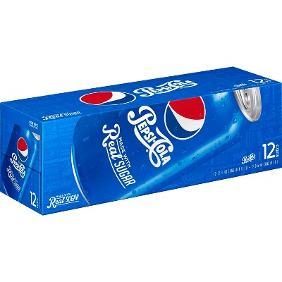 Pepsi Cola with Real Sugar- 12pk/12 fl oz Cans