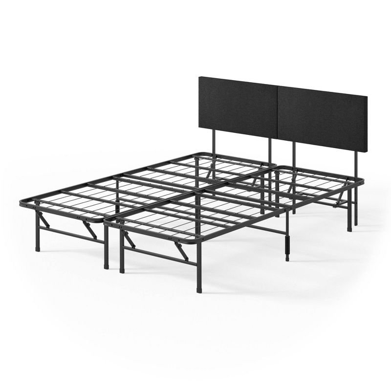 SmartBase with Upholstered Headboard Bed Black - Zinus, 5 of 9