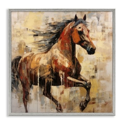 Stupell Industries Modern Brown Horse, 12" x 12"