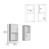 Depot E-Shop 2 Pcs Wall Mounted Bathroom Medicine Cabinet 24" H , Two Doors, Two Shelves - 3 of 4