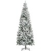 HOMCOM 9 FT Unlit Snow-Flocked Slim Pine Artificial Christmas Tree with Realistic Branches and 1084 Tips - 4 of 4