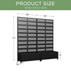 Wooakway Black Metal Planter Box with Trellis Raised Garden Bed with Arbor Privacy Screen with Wheels - 4 of 4