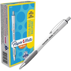 Paper Mate InkJoy 700 RT Retractable Ballpoint Pen 1mm Black Ink White Barrel Dozen 1951347 - 1 of 4