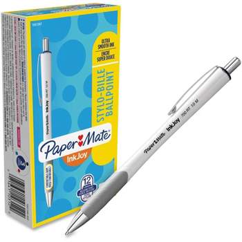 Paper Mate InkJoy 700 RT Retractable Ballpoint Pen 1mm Black Ink White Barrel Dozen 1951347