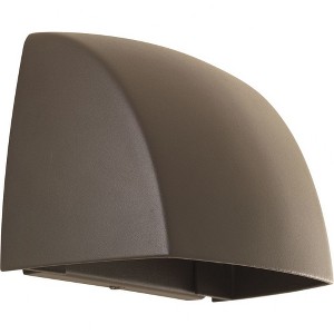 Progress Lighting Cornice 1-Light Outdoor LED Wall Sconce, Antique Bronze, Aluminum, 5.25" Width, 4.75" Height, 3000K, 388 Lumens - 1 of 2