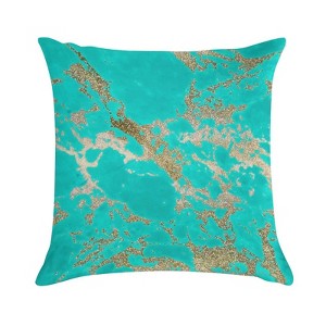 Gold Glitter Marble Pillow Covers 18x18 Decorative Throw Pillows Soft Square Cushion Covers for Couch Sofa Bedroom - 1 of 1