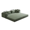 78.7'' Chenille Convertible Folding Sofa Bed with Cylindrical Pillow and Built-In Side Pocket - 3 of 4