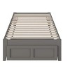 AFI Furnishings Colorado Twin Extra Long Bed with Foot Drawer and USB Turbo Charger in Grey - 4 of 4