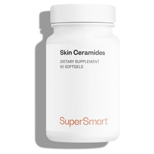 SuperSmart Skin Ceramides - with Wheat Ceramides, Zinc - LipoWheat Phytoceramides Supplement - Skin Hydration & Protection | Non-GMO - 60 Softgels - 1 of 1