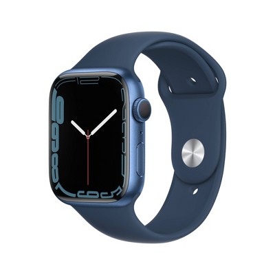 Gedrag zuur overeenkomst Apple Watch Series 7 Gps, 41mm Blue Aluminum Case With Abyss Blue Sport  Band : Target