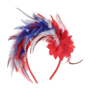 Unique Bargains Women's Three Colors Feathers Headband 1 Pc - 1 of 4