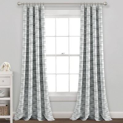 Lush Décor Blackout Jungle Adventure Geo Window Curtain Panel - Gray Single