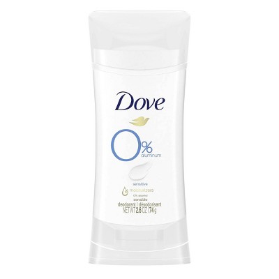 Dove 0% Aluminum Sensitive Skin Deodorant Stick - 2.6oz