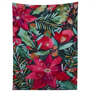 CayenaBlanca Watercolour Christmas Flowers Tapestry - Society6 - 1 of 3