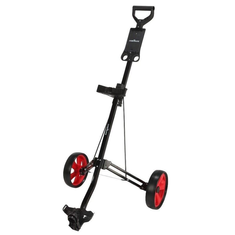 Caddymatic Golf Lite Trac 2 Wheel Folding Golf Cart Black/Red, 2 of 6
