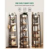 Aoibox 5-Tier Ladder Shelf Freestanding Corner Storage Rack with 2 Hooks for Home Office Living Room Kitchen Bedroom Stable Rustic - 3 of 4
