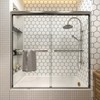 ONWITH 50 in. - 54 in. W x 72 in. H Sliding Framed Shower Door in Brushed Nickel with Clear Glass - 2 of 2