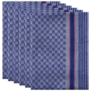 Unique Bargains Kitchen Waffle Weave 100% Cotton Soft Absorbent Dish Towels 15" x 25" 6 Pcs - 1 of 4