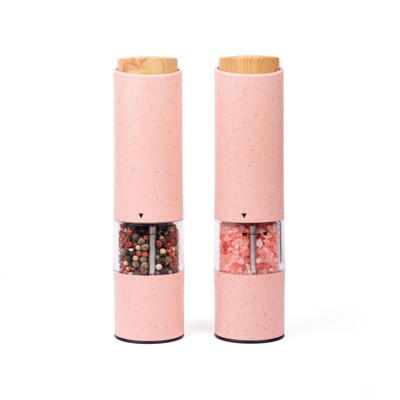 Pepper Grinder Set Of 2, Electric Salt and Pepper Grinder Set  Automatic Operation Salt Pepper Mill Sets