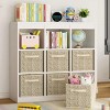 SEVOBAL 6pc Fabric Storage Cubes Organizer Heavy Duty Cube Storage Bin Clothes Storage Box Closet Baskets in Shelves Home, Beige, 10.92"*10.34"*3.9" - 3 of 4