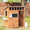 VisioGear Wooden Playhouse for Kids Outdoor with Working Door,Windows,Mailbox,Bench,Flowers Pot Holder,48''*42.5''*53.25'' - 3 of 4