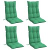 vidaXL Highback Chair Cushions 4 pcs Green Oxford Fabric - 3 of 4