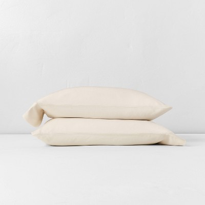 Image of Standard Linen Blend Pillowcase Set Natural - Casaluna™: Woven Lyocell, OEKO-TEX Certified, 2-Pack
