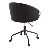Sapphtopaz Modern Swivel Office Chair with Casters Upholstered Height Adjustable Vanity Chair with Metal Accent Office Desk Chair for Home Office - 2 of 4