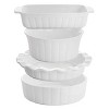 Gibson Elite Stoneware Gracious Dining 4 Piece Bakeware Set in White - 2 of 4