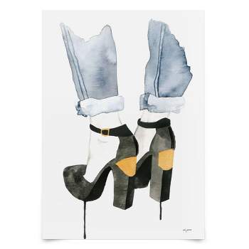 Stupell Industries High Fashion Black Book Shelf With Stilettos Heel Gray  Floater Framed Canvas Wall Art, 16 X 20 : Target