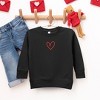 The Juniper Shop Embroidered Hand Drawn Heart Toddler Graphic Sweatshirt - 2 of 3