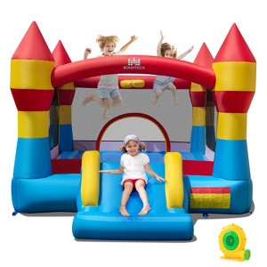 Infans 3-in-1 Kids Bouncer w/Slide Large Jumping Area & Basketball Hoop w/ 480W Blower - 1 of 4