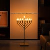 Chabad Style Hanukkah Menorah for Entryway, Living Room, Office, and Kitchen with LED Light Bulbs - image 3 of 4