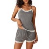 Avidlove Women Cami Pajama Set Modal Sleepwear Lace Trim Short PJ Set with Shorts - 3 of 4