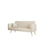 Akoasm Convertible Velvet Sofa for Small Living Rooms, Bedrooms & Offices-Beige - 4 of 4