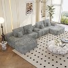 GDFStudio Mireille 150'' Modern 6-Seater Upholstered Sectional Sofa with 2 Ottomans and Pillows - 2 of 4