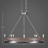 Toltec Lighting Belmont 8 - Light Chandelier in  Graphite/Distressed Wood - 2 of 4