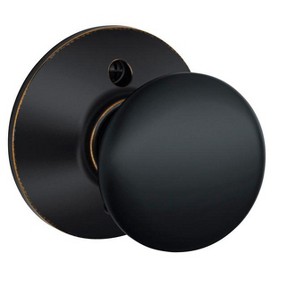 Schlage Plymouth Aged Bronze Dummy Knob Right or Left Handed - 1 of 1
