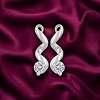 Slickblue Chic Solitaire Drop Earrings for Women, 2ct Round CZ, Rhodium Finish, Perfect for Special Occasions - 3 of 3