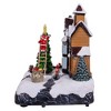 Kurt Adler 8.5-Inch Battery Operated Lighted Musical Santa Village Scene - 4 of 4