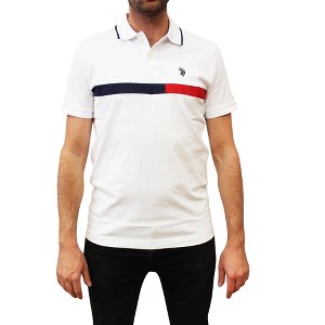 U.S. Polo Assn. Men's Slim Fit Short Sleeve Color Block Jersey Polo Shirt - 1 of 1