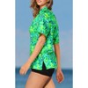 LA LEELA Hawaiian Shirts Womens Casual Summer Beach Blouses Shirt Hawaii Blouse Short Sleeve Tropical Vacation Button Up Shirts - 4 of 4