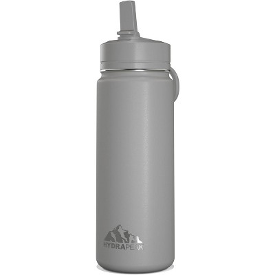 Hydrapeak 20oz Kids Stainless Steel Leak Proof Water Bottle with Straw Lid and Flexible Handle